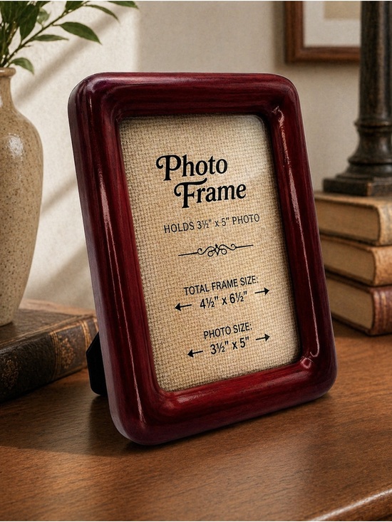 Other - Burgundy red  Wood Photo Frame - Classic
